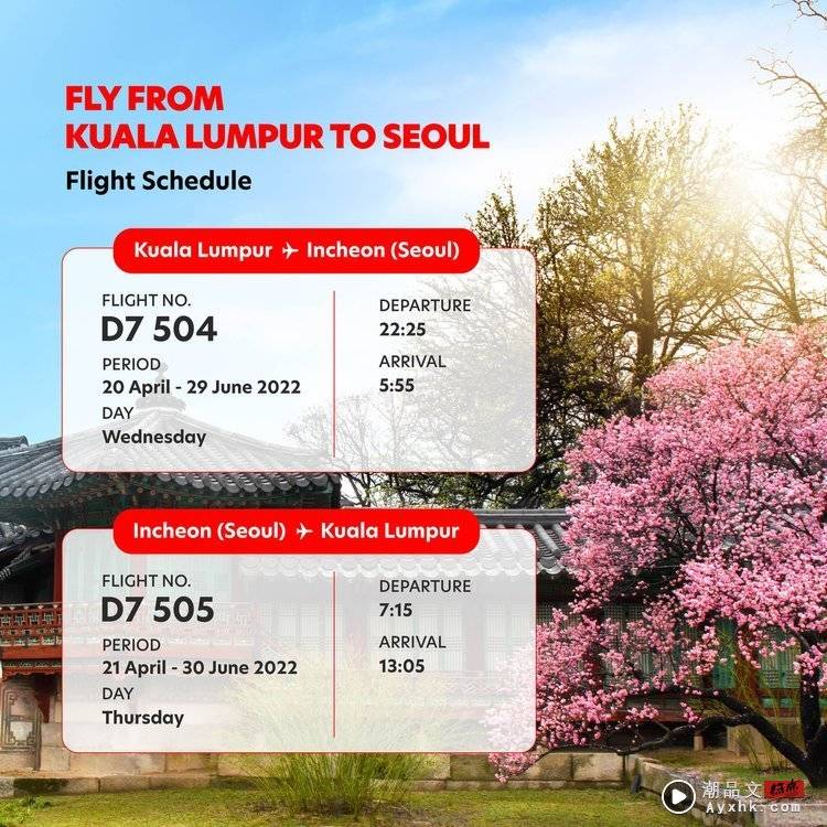 旅游 I AirAsia X 推出新韩国航线，RM659起就可以飞去见欧巴！ 更多热点 图3张