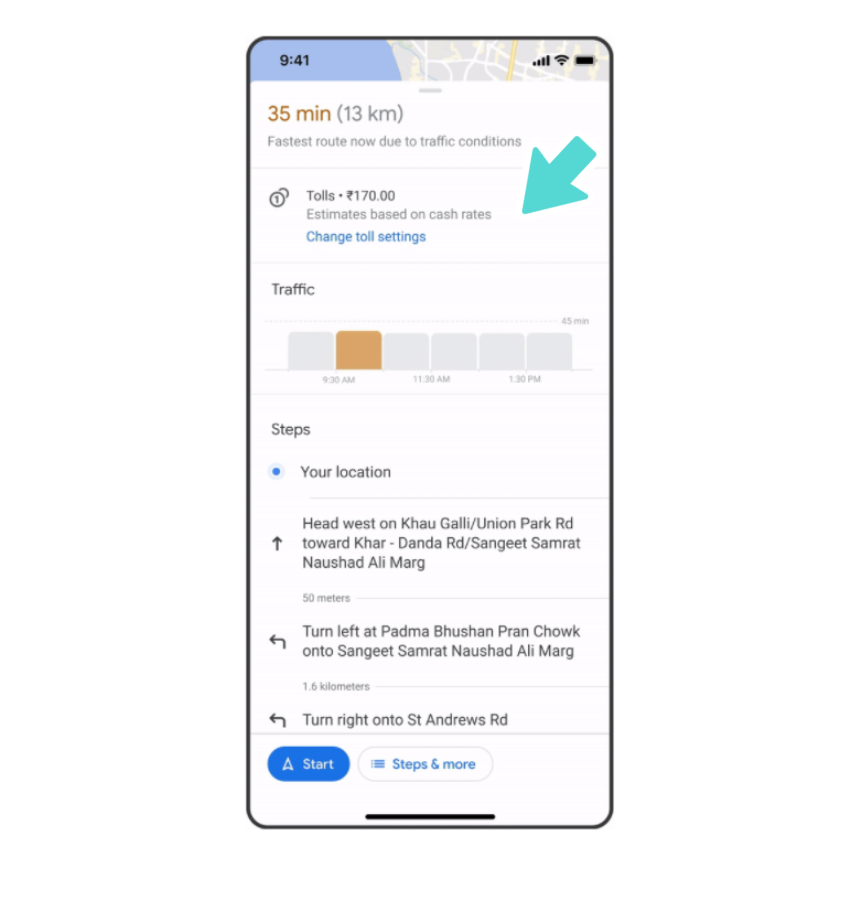 Google Maps 释出 5 项新功能！将显示更详细的导航资讯、道路费，还可支援 Apple Watch！ 数码科技 图2张