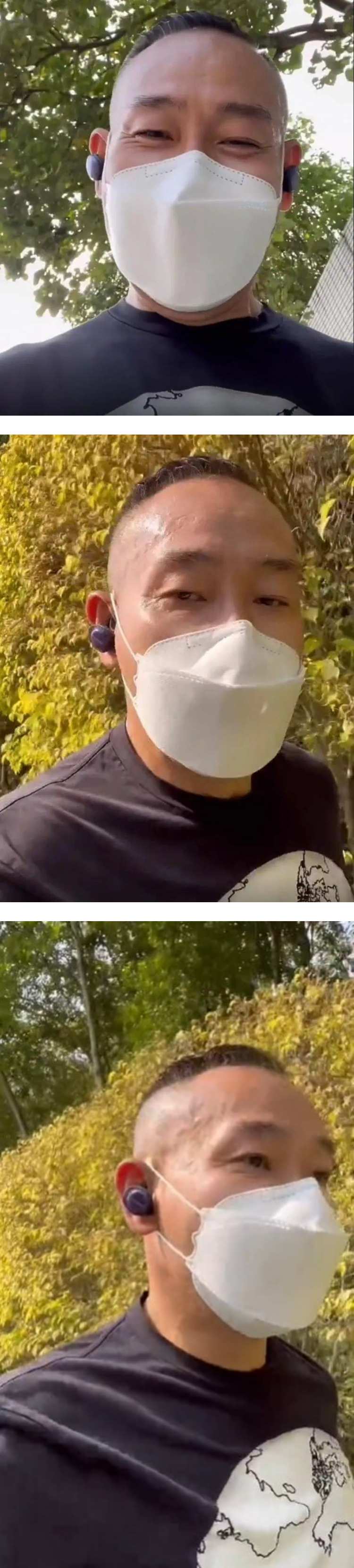 56岁林保怡戴口罩跑步！ 心率飙到160多...网惊劝：会出事的 娱乐资讯 图1张