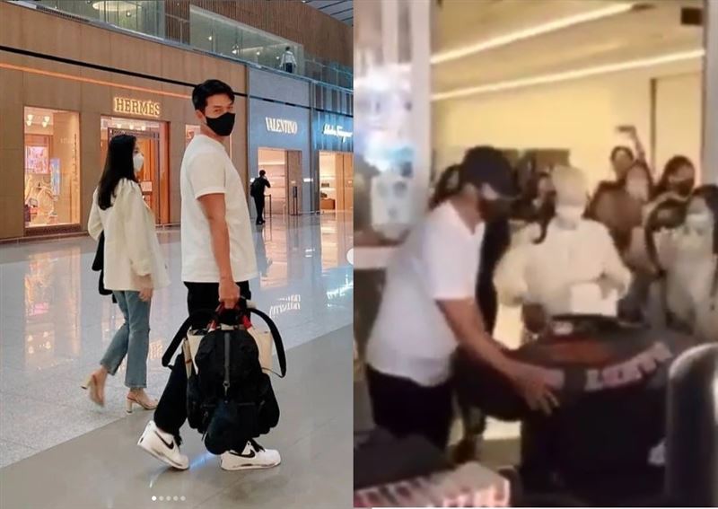 玄彬与孙艺真现身美国机场！被粉丝包围　霸气护妻帮忙挡车 时尚资讯 图3张