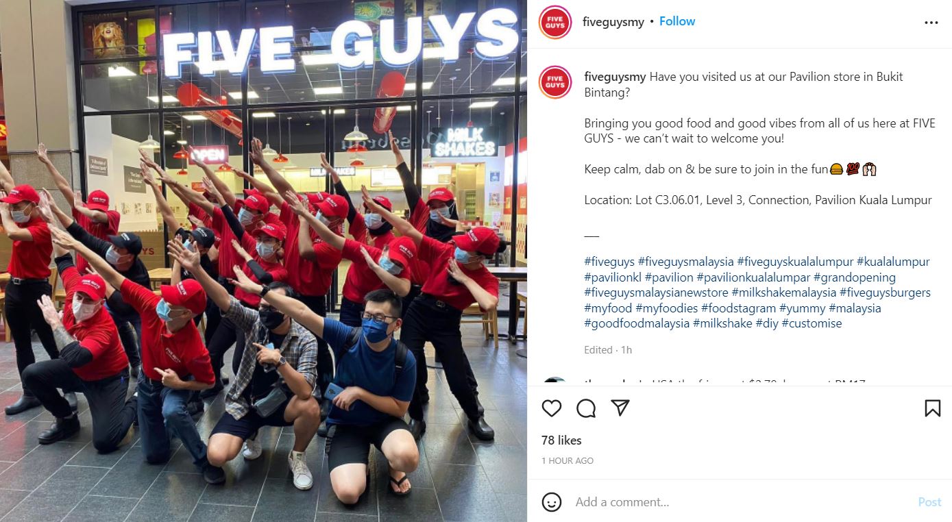 美食 I 刘嘉玲、奥巴马赞不绝口的汉堡FIVE GUYS，吃货们赶紧冲Pavilion分店！ 更多热点 图1张