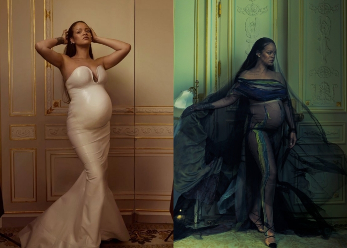 Style｜“最辣孕妇”Rihanna终极孕照，全身透视蕾丝尺度超逼人！ 更多热点 图2张