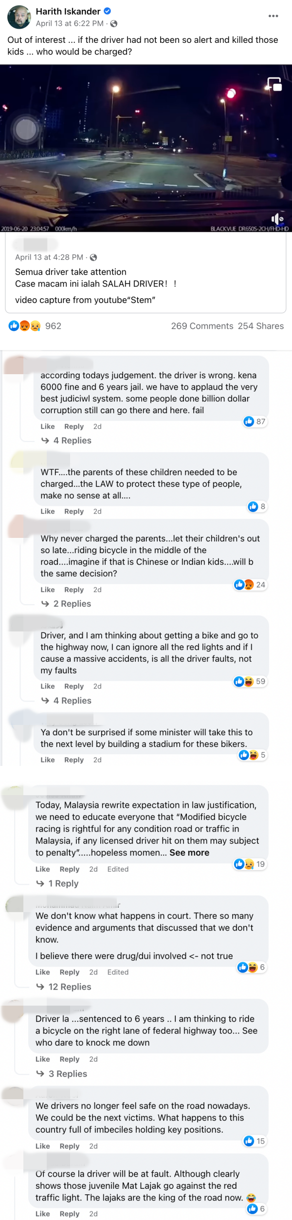 马来艺人逆风发文：是司机不够警惕！被骂翻后道歉+改口声援沈可婷 娱乐资讯 图2张