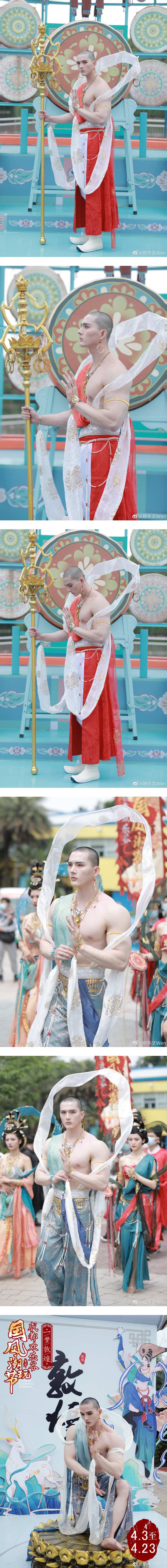 马来西亚00后帅哥和尚走红！ 禁欲感仙气外表...半裸秀超壮硕肌肉 娱乐资讯 图1张