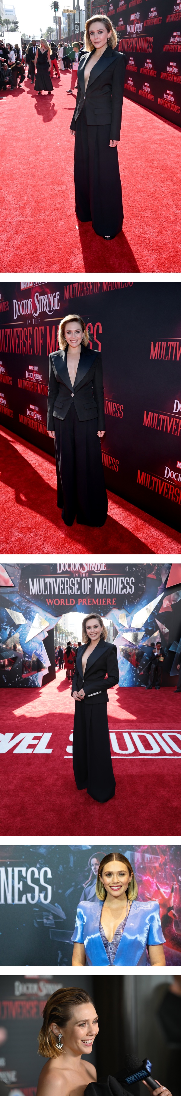 “绯红女巫”Elizabeth Olsen 出席《Dr Strange》首映！性感真空套装上阵…中门大开！ 娱乐资讯 图2张