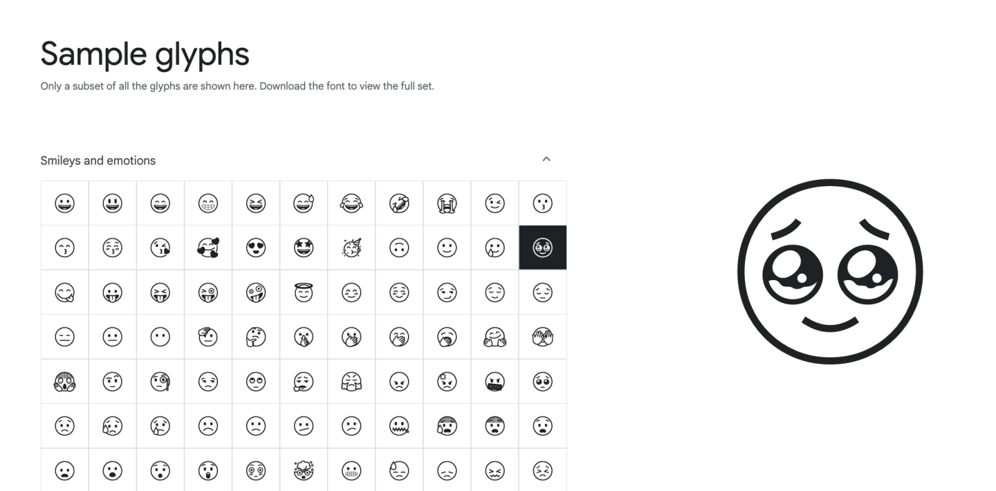 Google Fonts 推出全新‘ Noto Emoji ’！黑白线条设计超俐落 线上就能免费下载 数码科技 图3张
