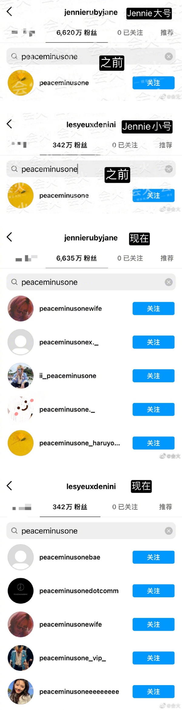 GD曝unfollow Jennie IG小号！仍关注着BLACKPINK三位成员 娱乐资讯 图1张