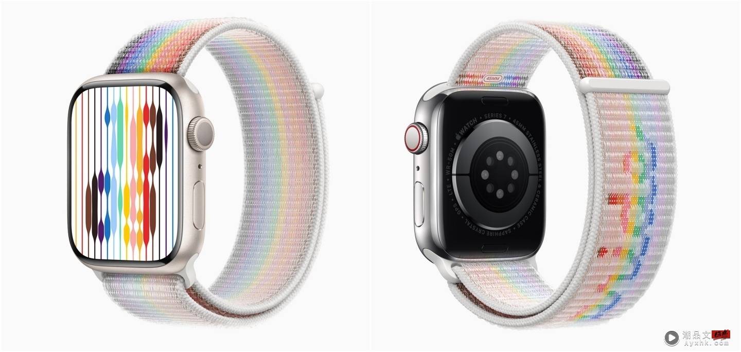 苹果推出 Apple Watch 新款彩虹表带！渐层设计超吸睛 全新的彩虹线条表面现在也能下载了 数码科技 图2张