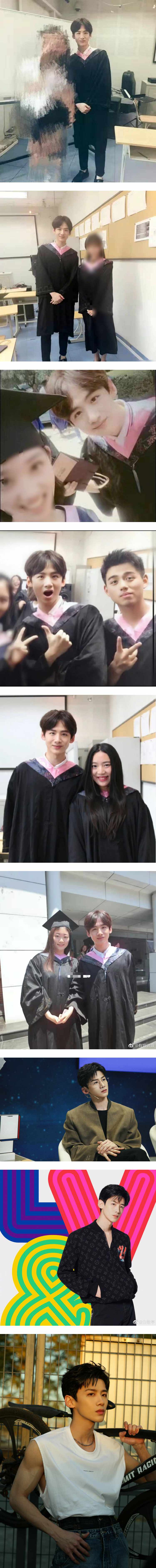 白敬亭大学毕业照曝光！ 青涩稚嫩的小白...气质和现在差很大 娱乐资讯 图2张