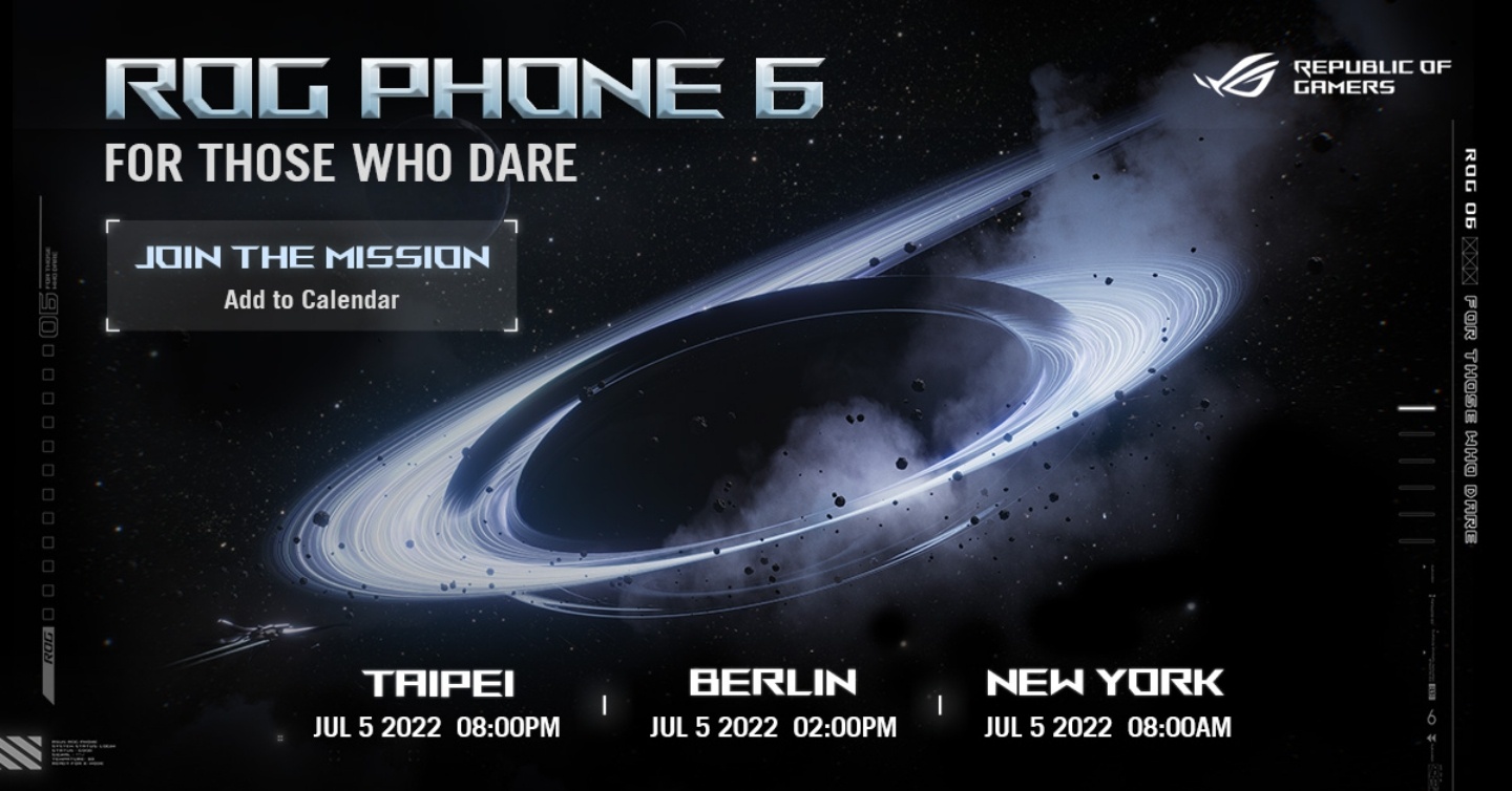 华硕将于 7/5 发表最新电竞手机 ROG Phone 6！预计搭载高通 Snapdragon 8+ Gen 1 处理器 数码科技 图1张