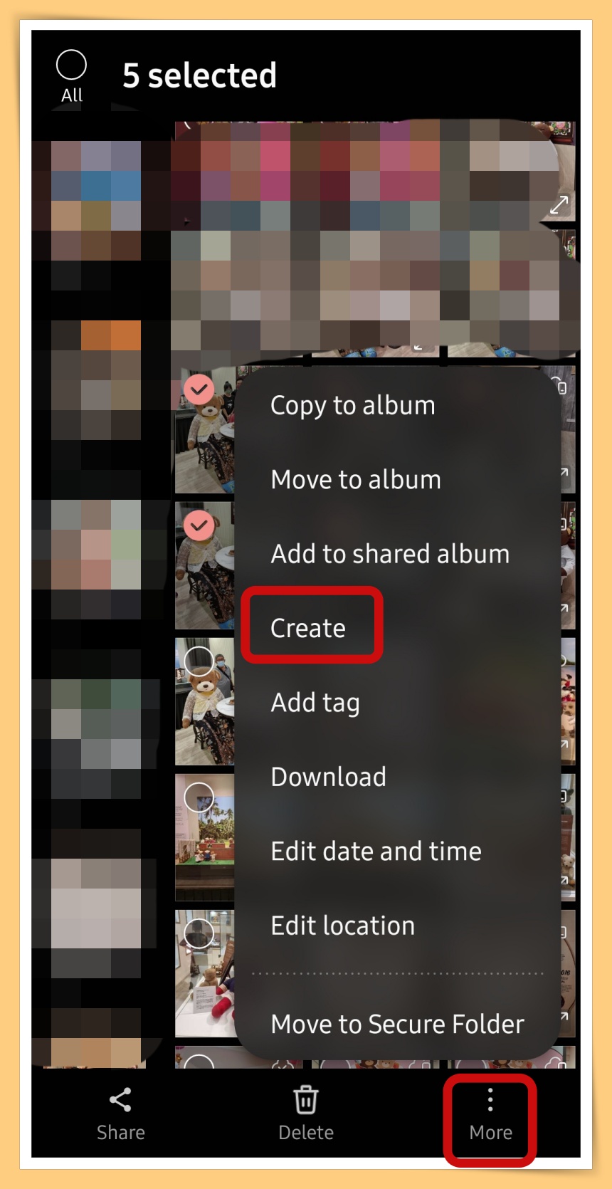 Tips I Samsung相册功能有多卷？教你如何用手机做幻灯片、拼图和GIF！ 更多热点 图3张