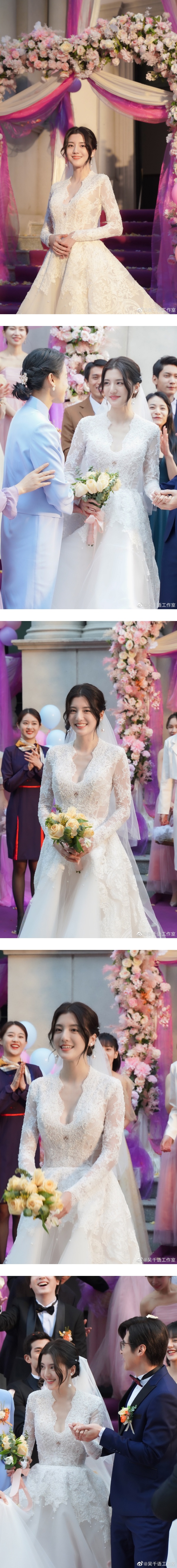 吴千语披深V婚纱...获赞：美爆！老公变工具人 娱乐资讯 图1张