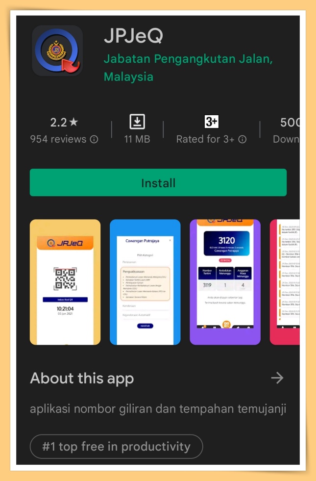 Tips I 上JPJ不敢离开座位怕Miss掉号码？用App领号码可以懂预计时间！ 更多热点 图2张