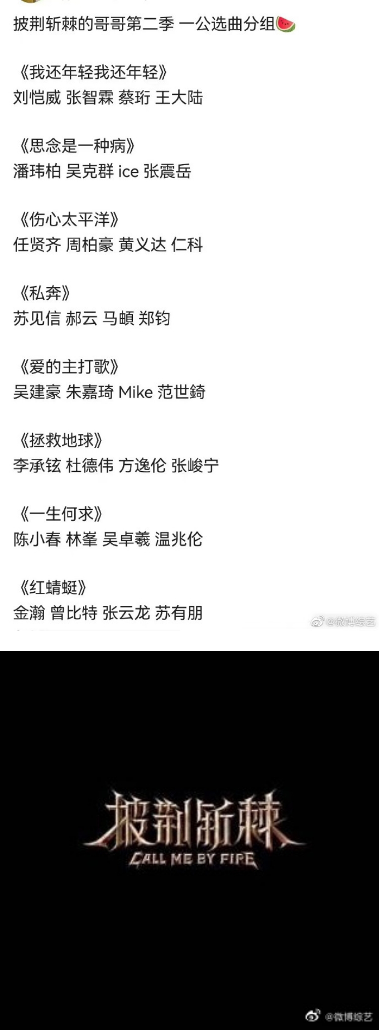 《披荆斩棘2》一公分组、选曲瓜来了！ 陈小春组新“大湾仔” 与张智霖对打 娱乐资讯 图2张