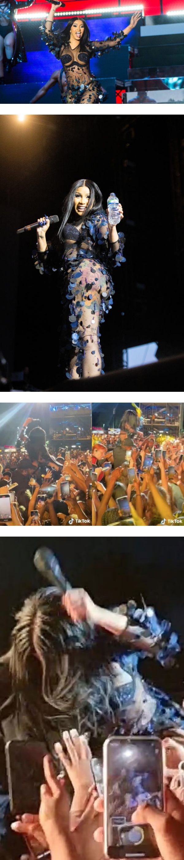 Cardi B暴走！不爽粉丝抓头发 直接用麦克风打人 娱乐资讯 图1张