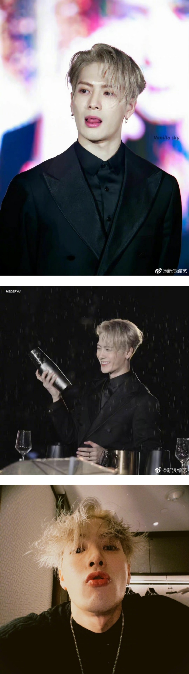 王嘉尔淋雨完成活动！ 伸手护头为女生挡雨...苏爆了 娱乐资讯 图1张