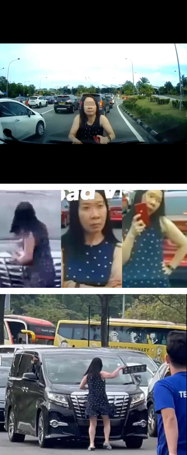 Bryan Wee扮“挡车姐”拍照 ！网轰：滥用紧急车道、阻碍交通！ 娱乐资讯 图1张
