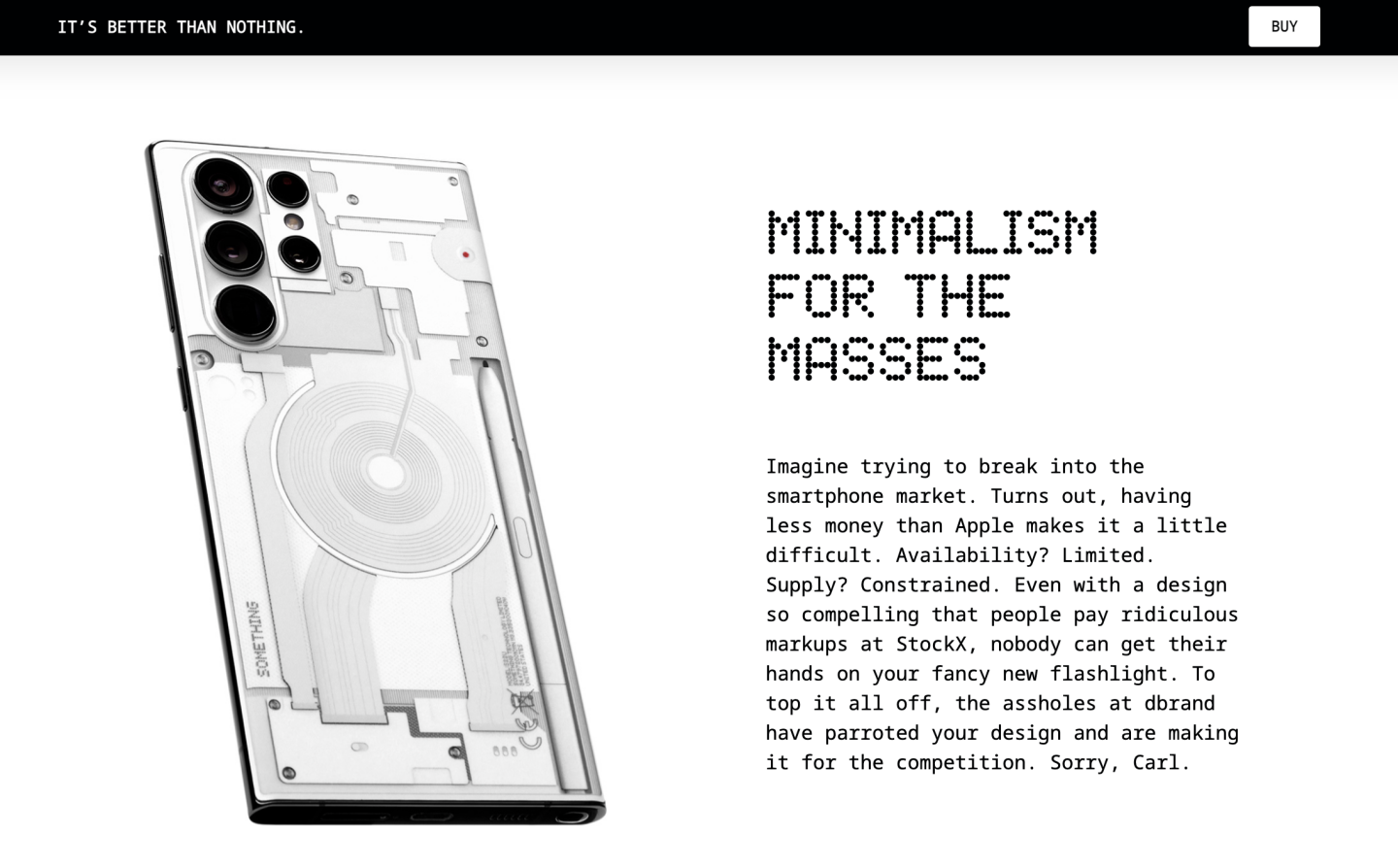 Dbrand 推出以 Nothing Phone (1) 风格打造的机背贴！让 iPhone、Pixel 贴上后看起来就像 Phone (1) 数码科技 图2张