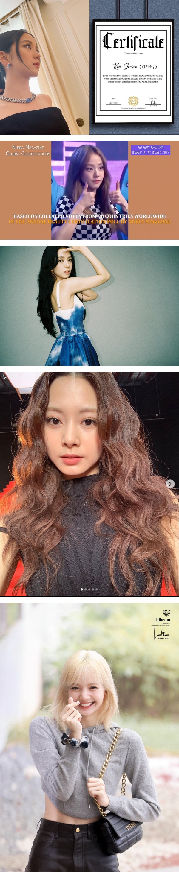 2022全球最美女星出炉！Jisoo高票封后…她击败迪丽热巴、杨幂夺亚军 娱乐资讯 图2张