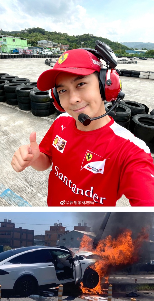 【林志颖车祸】出事前画面曝光！疑帮儿子Jenson戴头盔…保住一命！ 娱乐资讯 图1张