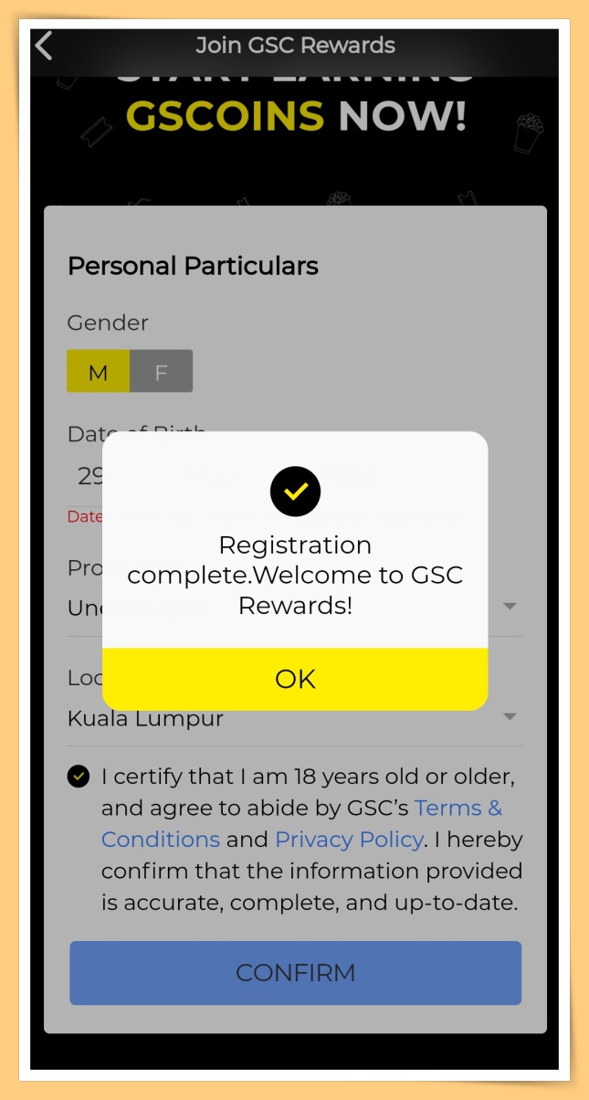 Tips I GSC推出新会员制度！4个步骤注册成为会员看电影赚GSCoins！ 更多热点 图5张