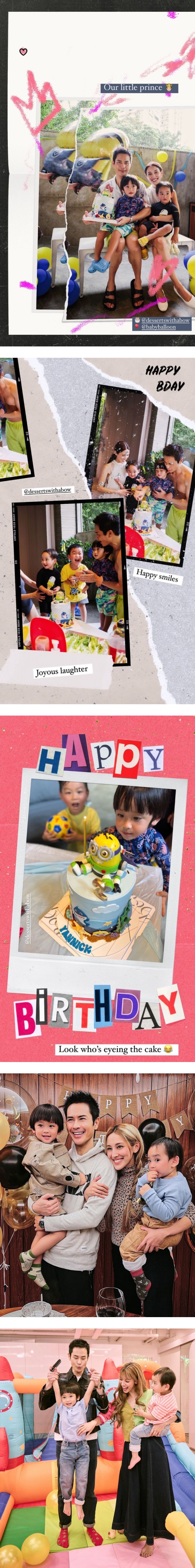 陈凯琳2岁儿生日办Minions派对！郑嘉颖霸着儿子的滑板车 娱乐资讯 图2张