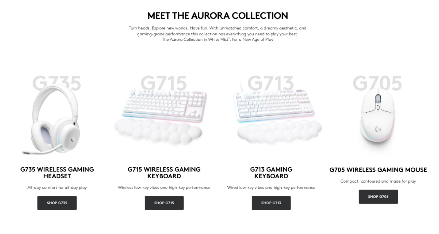 整组超美！罗技推出全新 Aurora Collection 系列电竞周边 键盘、鼠标、无线耳机通通都有 数码科技 图2张