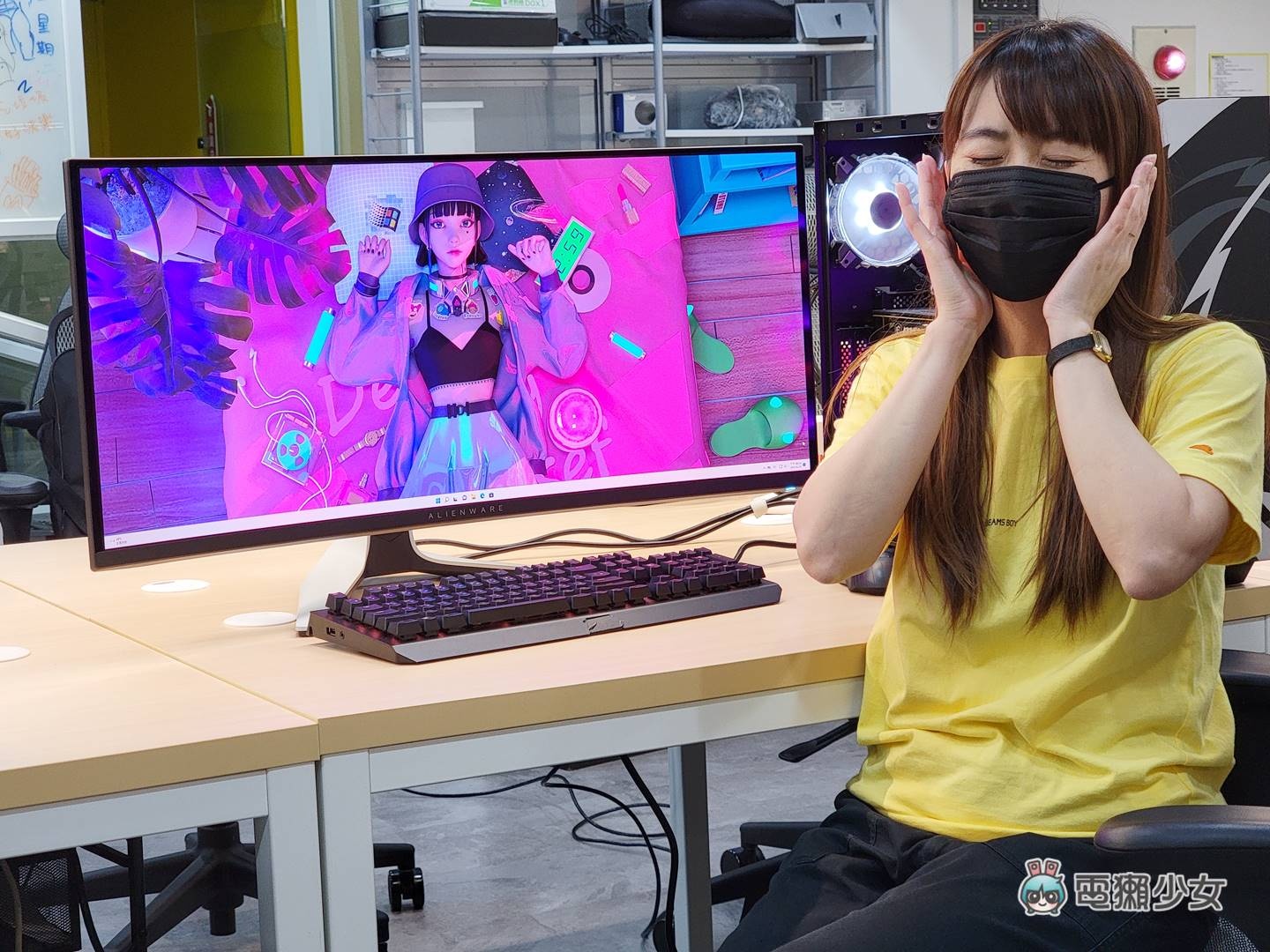 开箱｜最新 QD-OLED 技术显示器，Alienware 34 吋曲面电竞萤幕 AW3423DW 数码科技 图1张