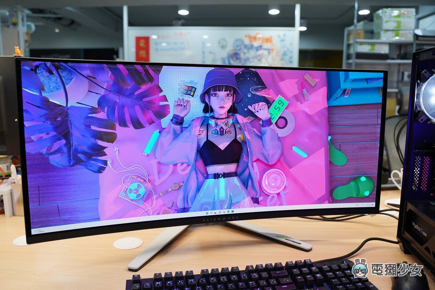 开箱｜最新 QD-OLED 技术显示器，Alienware 34 吋曲面电竞萤幕 AW3423DW 数码科技 图2张