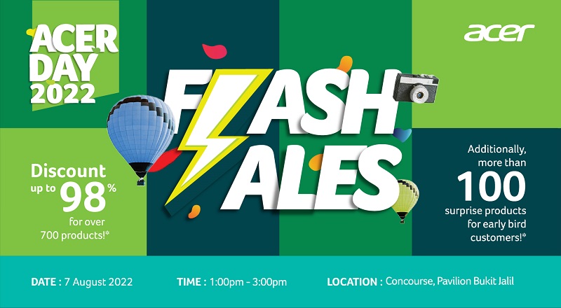 News I Acer Day 2022 购买笔电好时机！Flash Sales 6样产品折扣高达90%！ 更多热点 图3张