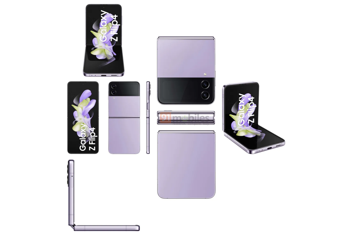 三星 Unpacked 发表会前全新品彩现图抢先看，Galaxy Z Flip 4 规格特色汇整 数码科技 图3张