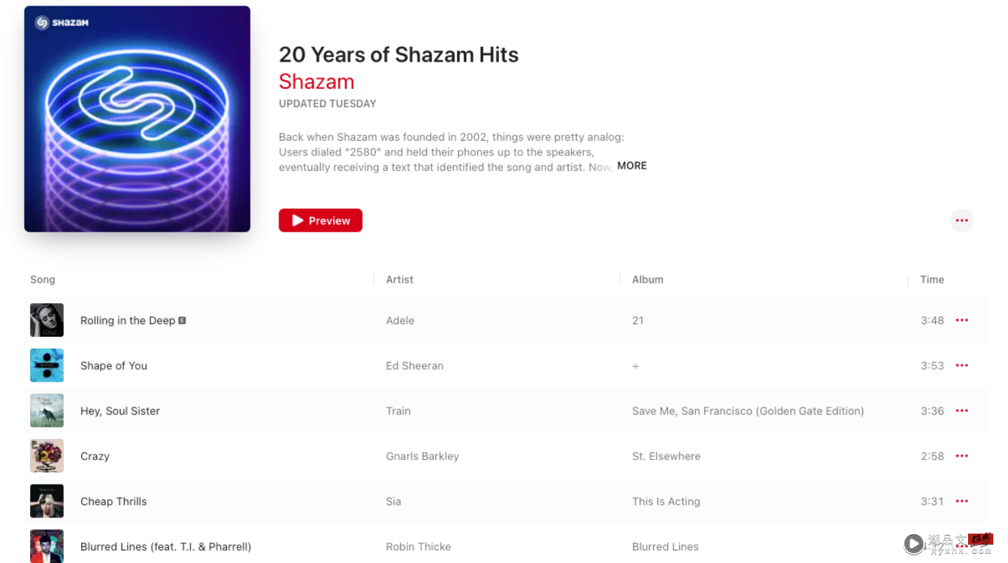 Shazam 满 20 岁了！热门辨识曲歌单大公开！来看看这些歌你有没有找过 数码科技 图4张