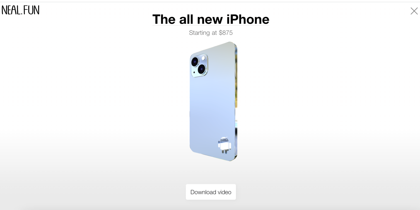 等不及想看到最新的 iPhone 14？趣味网站‘ NEAL.FUN ’让你自己做一支 数码科技 图3张