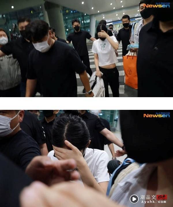 绯闻影响心情？Jennie美国返韩 低着头、手遮脸 娱乐资讯 图2张