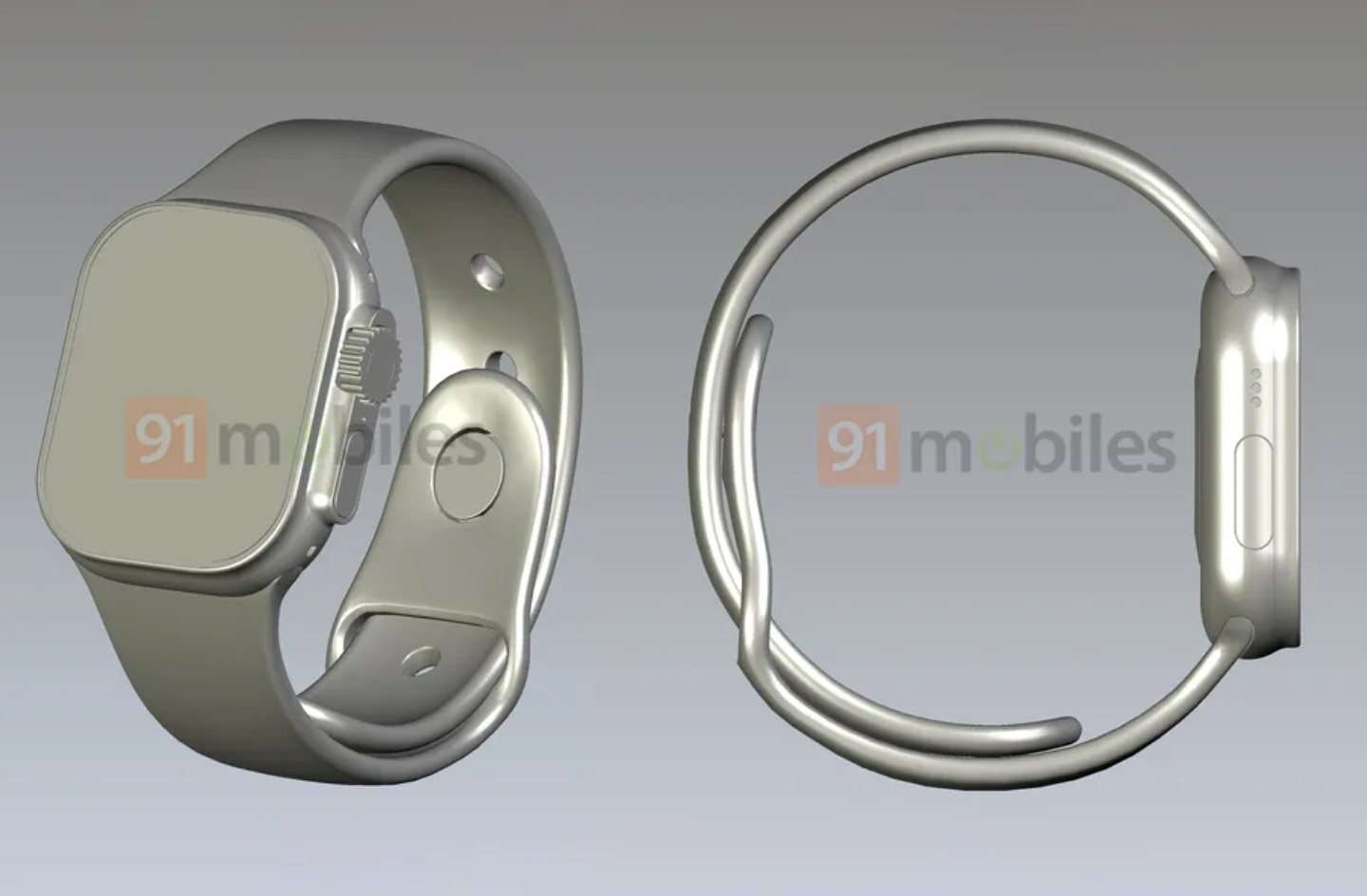 Apple Watch Pro 渲染图曝光！将具备更大的萤幕并可能会有新增实体按键 数码科技 图2张