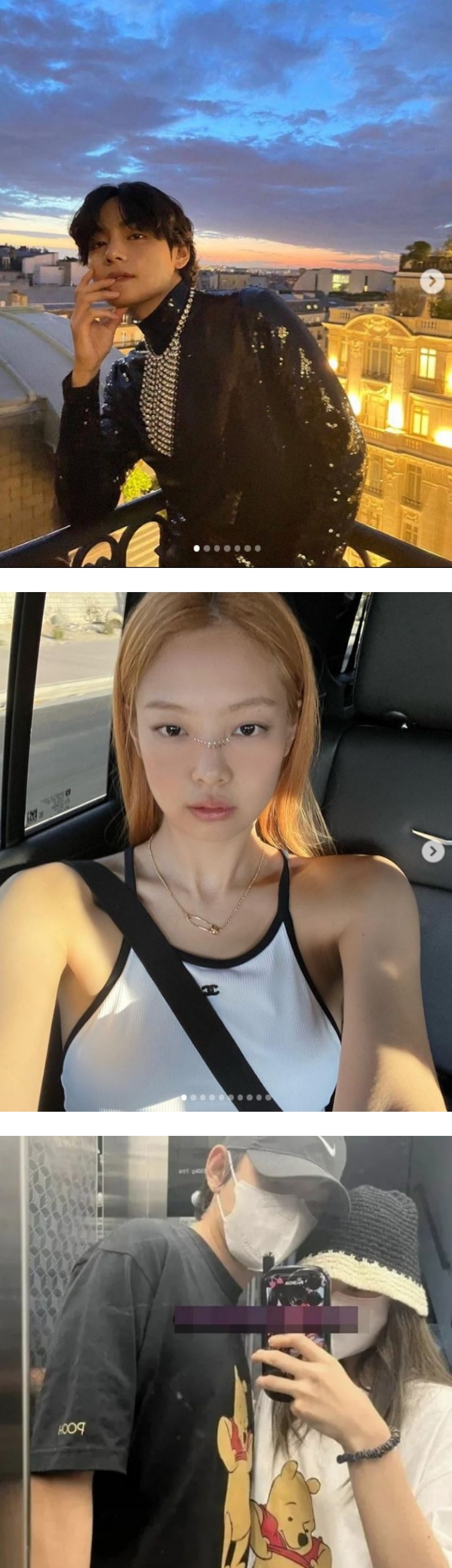 V爆绯闻后首更新IG！ 遭眼尖网友抓包：与Jennie晒同一风景照 娱乐资讯 图3张