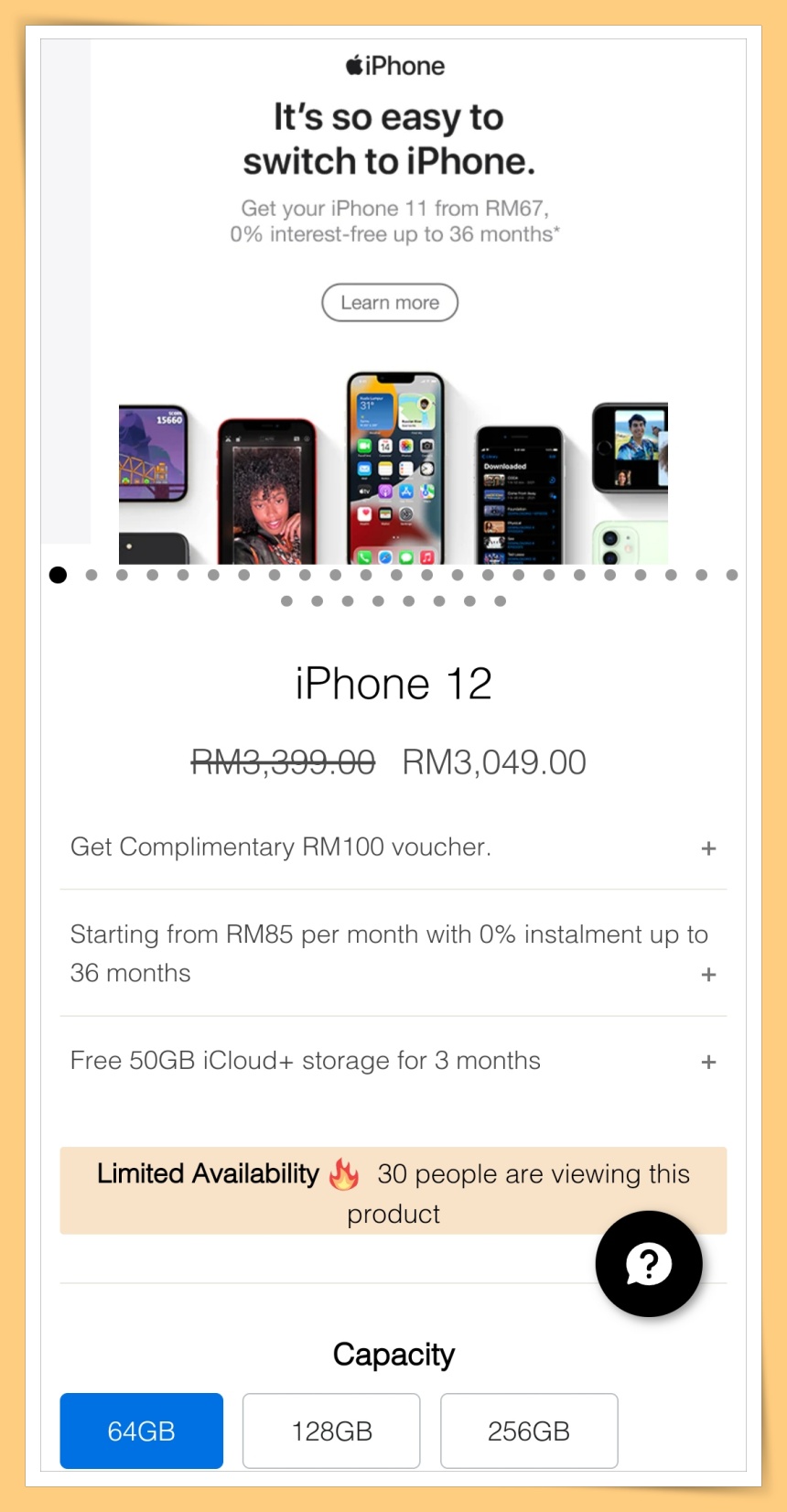 Tips I iPhone 14太贵了？现在入手iPhone 13只需RM2949起！ 更多热点 图3张