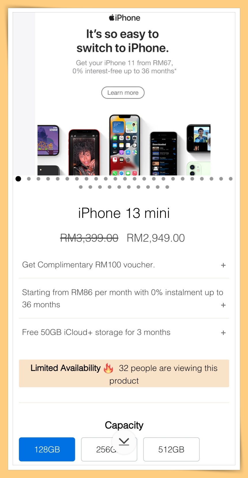Tips I iPhone 14太贵了？现在入手iPhone 13只需RM2949起！ 更多热点 图5张