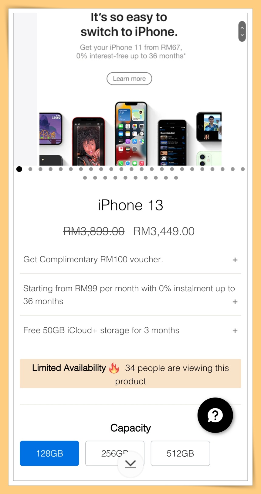 Tips I iPhone 14太贵了？现在入手iPhone 13只需RM2949起！ 更多热点 图6张