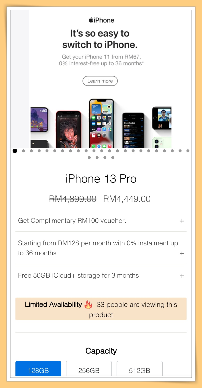 Tips I iPhone 14太贵了？现在入手iPhone 13只需RM2949起！ 更多热点 图7张