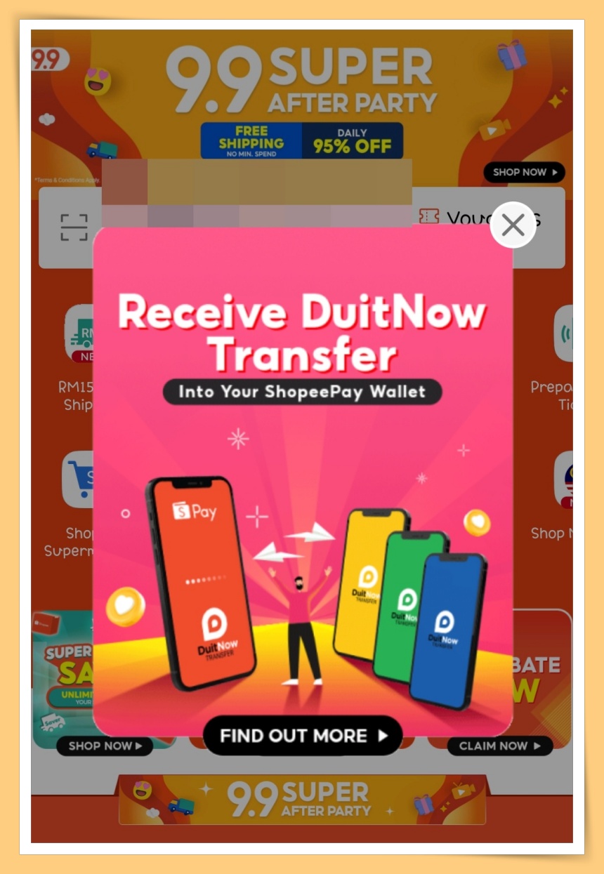 Tips I Shopee可以使用DuitNow Transfer了！5个步骤直接转账到银行户口！ 更多热点 图1张