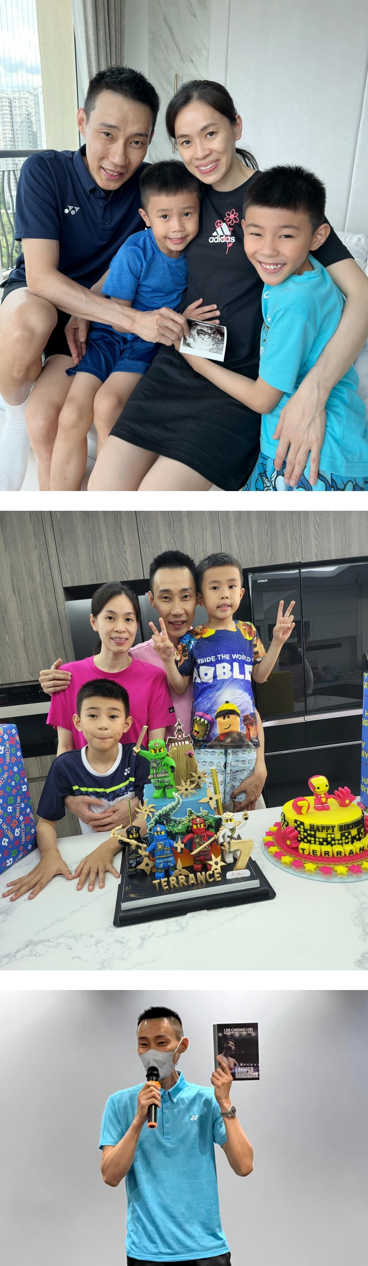 李宗伟再当爸！ 晒一家五口合照：送给马来西亚的礼物 娱乐资讯 图2张