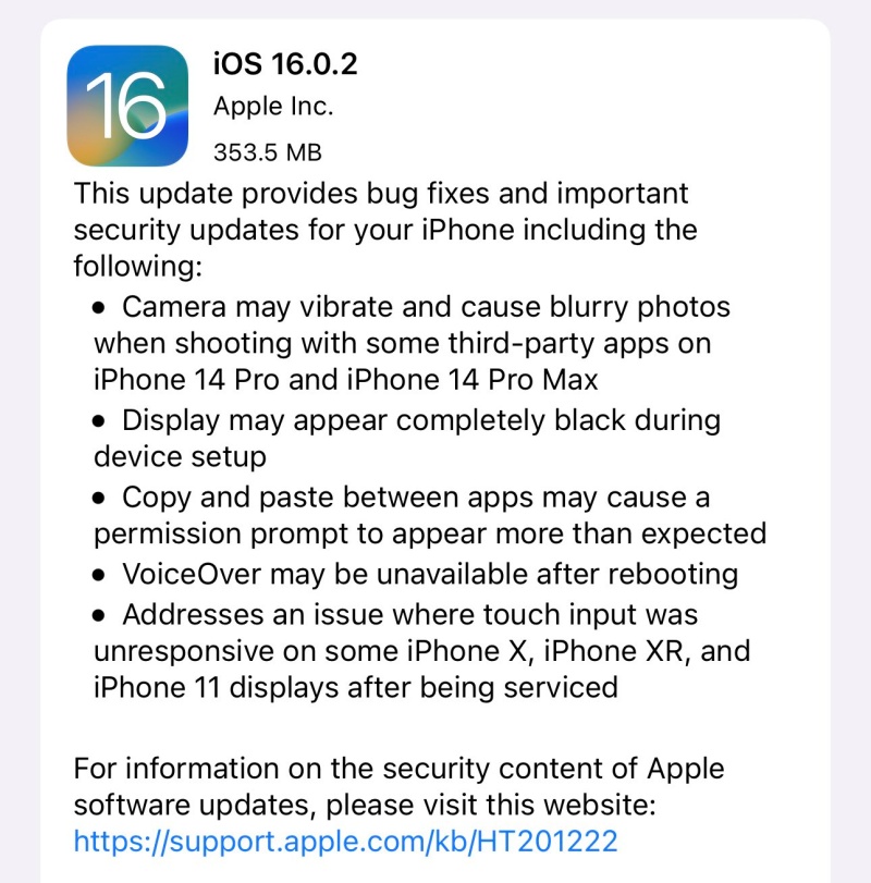 News I iOS 16.0.2正式释出！修复4项重大错误 包括旧iPhone问题！ 更多热点 图2张