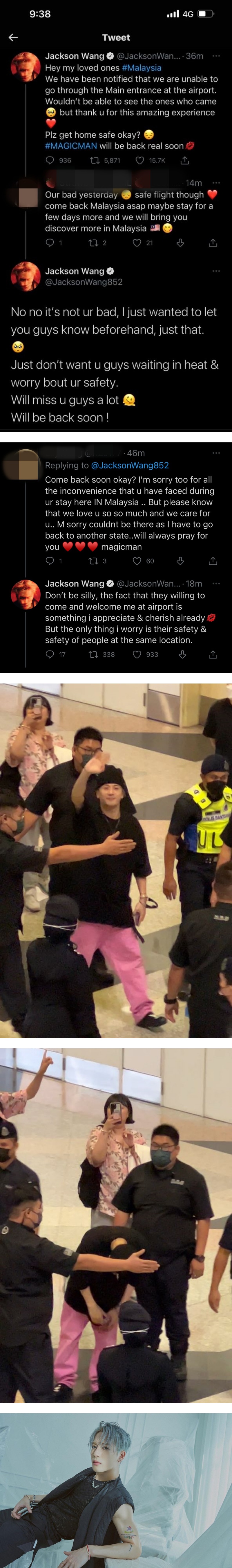突发！王嘉尔被告知无法从KLIA正门进机场！忧心粉丝“不是你们的错” 娱乐资讯 图2张