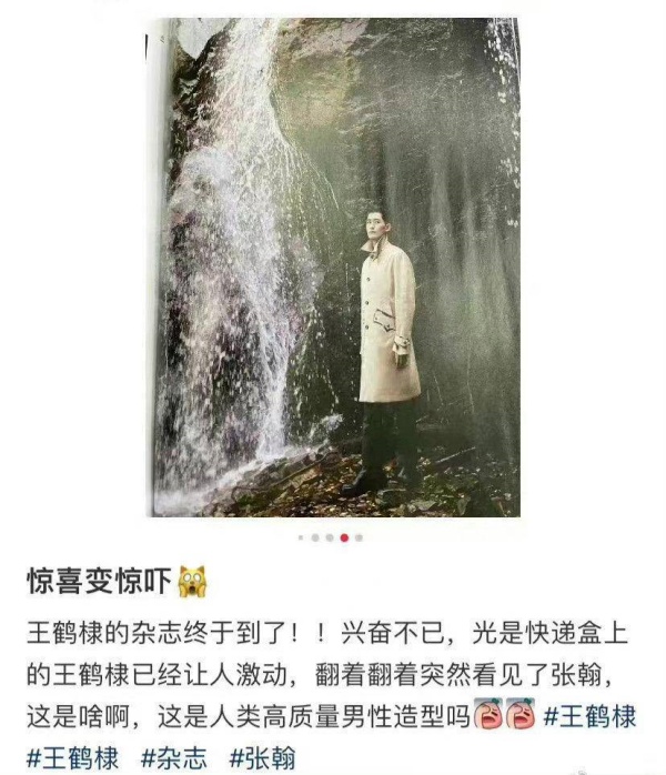 买王鹤棣杂志...打开却全是张翰！网友：惊喜变惊吓 娱乐资讯 图3张
