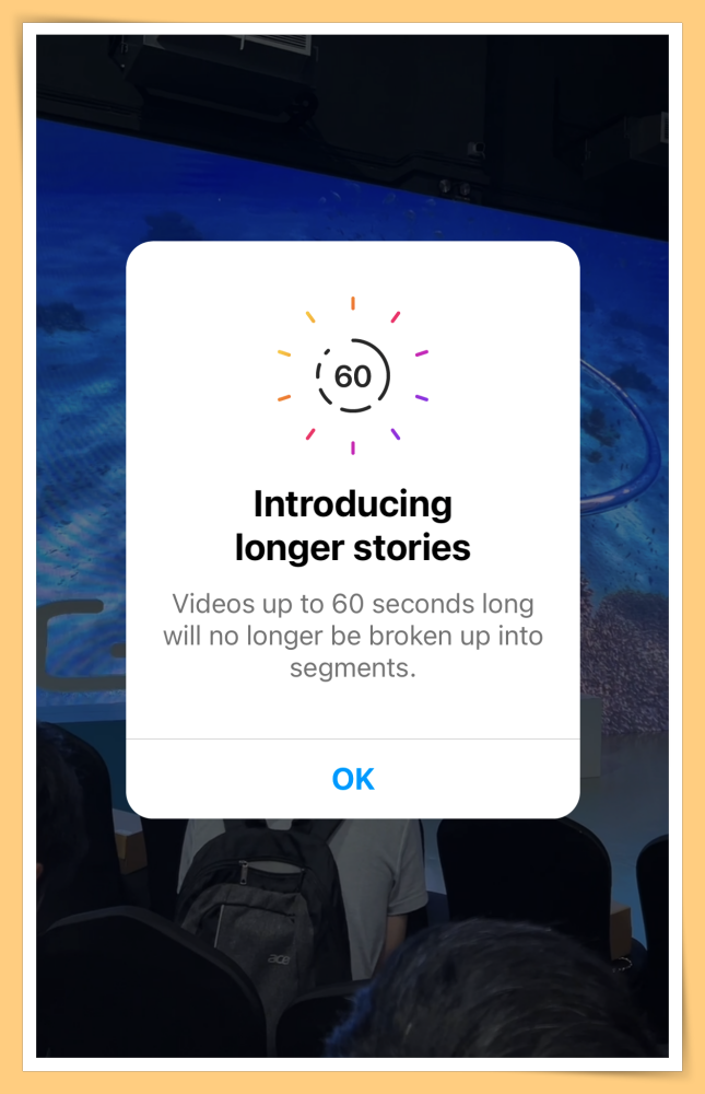 News I 太好了！IG Stories终于可以上传60秒影片！不再分割多个Stories！ 更多热点 图2张