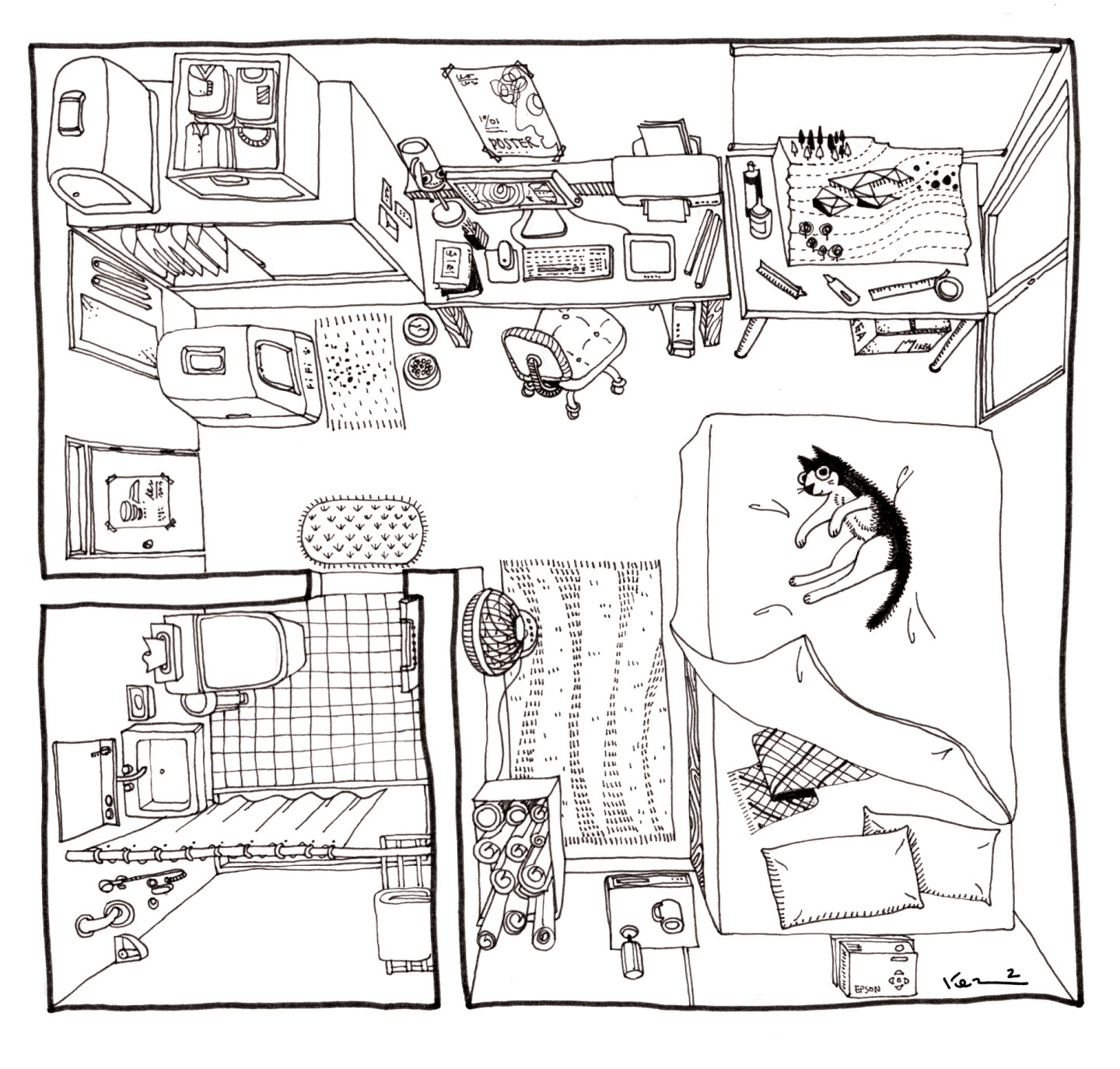 用 iPad Air 和 Apple Pencil 勾勒出咖啡厅的模样！听插画家 Ker Ker 分享奇妙的透视创作旅程 数码科技 图2张