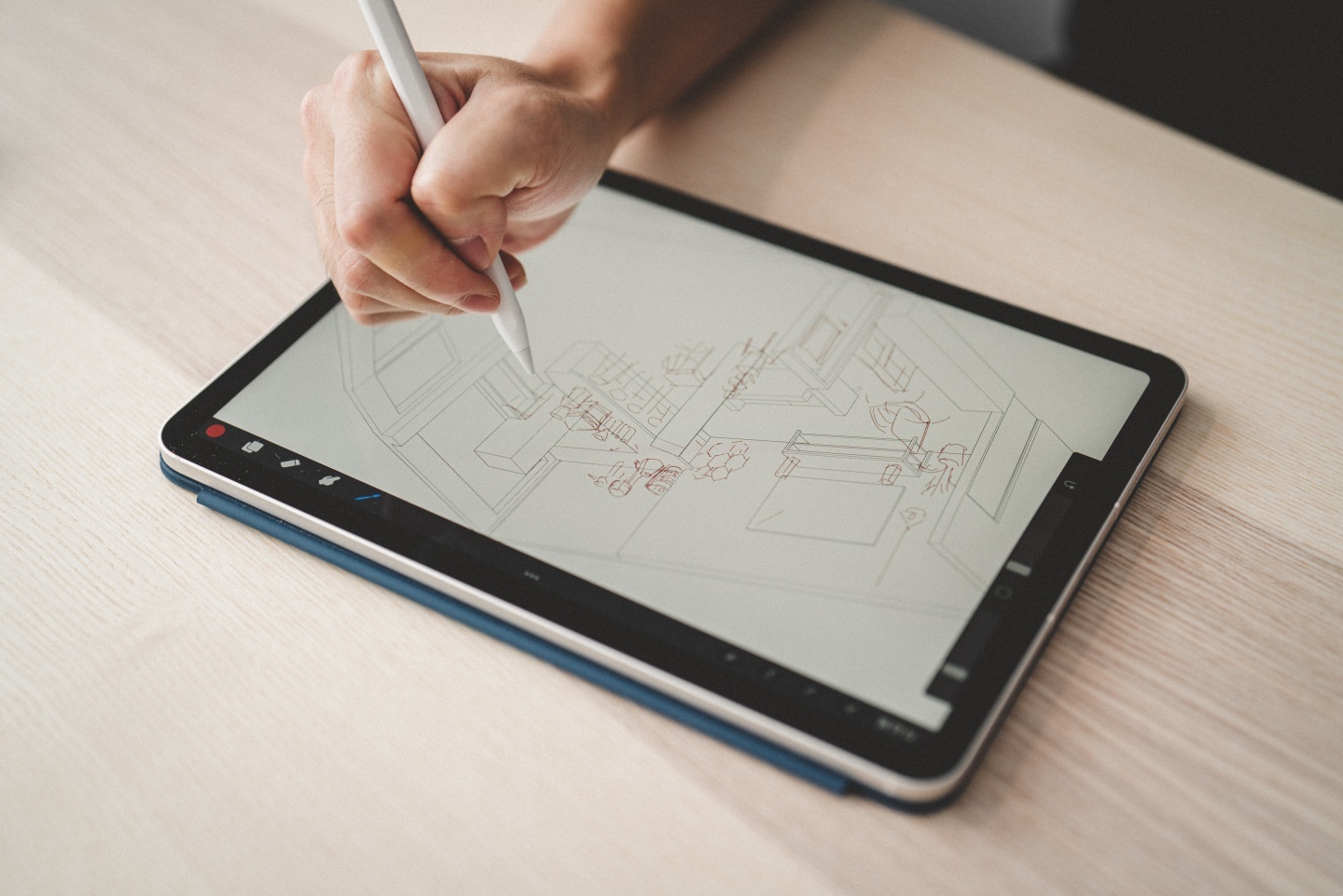 用 iPad Air 和 Apple Pencil 勾勒出咖啡厅的模样！听插画家 Ker Ker 分享奇妙的透视创作旅程 数码科技 图10张