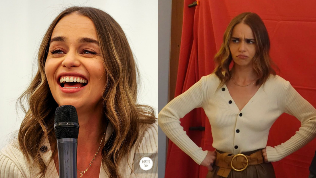 韩国爱心手势太难了！Emilia Clarke 露出困惑表情…眉毛超抢戏！ 娱乐资讯 图2张