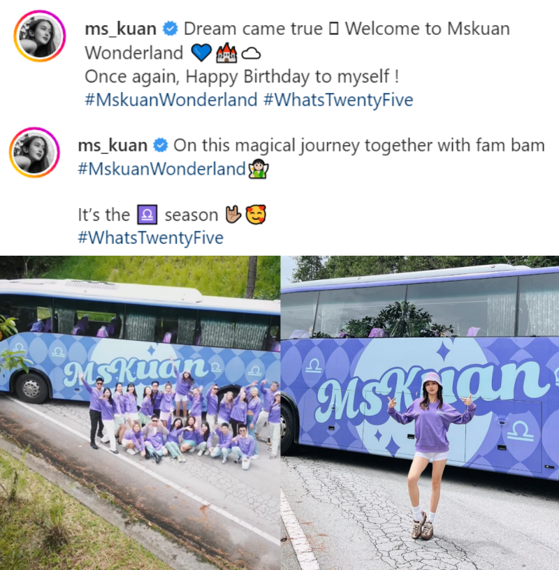 狂！Ms Kuan包场云顶户外游乐园 25岁生日打造紫色主题Wonderland 娱乐资讯 图1张